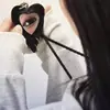 Espejo de Maquillaje para Cachorro en Forma de Corazón Collar Largo Tejido Cadena para Suéter de Mujer Diseño de Nicho Accesorio de Bolso Desmontable