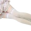 Estilo Princesa Lolita Japonesa Pura Pasión Moño Encaje Lindo Calcetines Largos Hasta el Muslo Encaje Tubo Largo Blanco