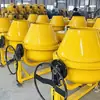 Mezcladora de Concreto Vertical, Móvil Semiautomática, Máquina Mezcladora de Mortero con Carga Elevable, Mezcladora de Cemento Pequeña