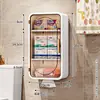 Caixa de Armazenamento de Parede sem Furos Armário de Armazenamento de Parede para Banheiro à Prova de Umidade Caixa de Armazenamento de Cozinha para Temperos à Prova de Poeira Magnética