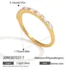 Juego de anillos Wanxing estilo europeo y americano para mujer, con oro de 18 quilates y acero inoxidable, con acentos de circonita cúbica geométrica, un diseño versátil y clásico, disponible para venta al por mayor transfronteriza