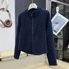 Chaqueta cárdigan de doble cara cálida estilo LU asequible para otoño/invierno, corte ajustado, mezcla de seda y lana