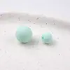 8mm-12mm Tinta com Toque de Borracha Fosca Contas Redondas Perfuradas Pulseira de Acrílico Material para Joias DIY Acessórios