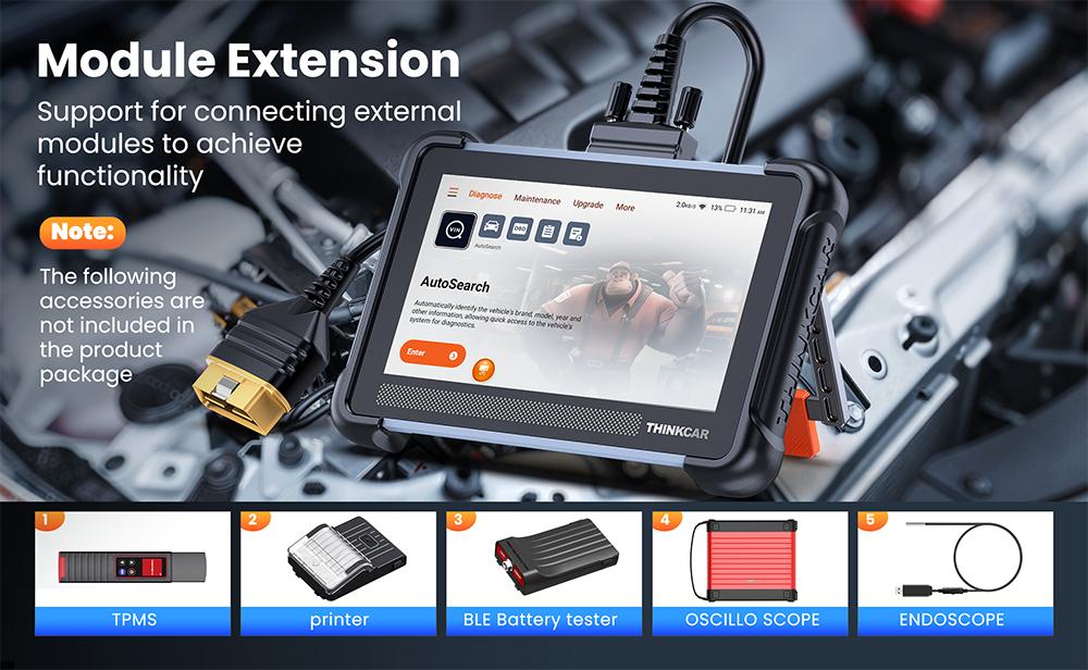 Thinkcar Thinkscan 672 Car Diagnostic Tools Full System OBD2 Scanner 28 Reset Bidirectional Control Lifetime Free scanner Tools