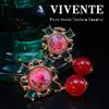 Aretes de Flores de Estilo Chino Original Nuevo vintage Marea Nacional Estilo Palacio Moda Cobre Chapado en Oro Joyería de Estilo Antiguo Medio Fábrica