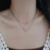Collar con Anillo de Zirconia de Temperamento para Mujer Cadena de Clavícula Personalizada Nuevo Estilo Caliente 2025 Lujo Accesible Nicho Collar de Gama Alta