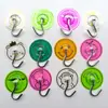 Ganchos Fuertes Adhesivos con Estampado Dorado, Ganchos Grandes Sin Rastro, Ganchos de Aluminio Creativos de Patrón Giratorio Colorido, Colgadores Grandes Multiusos Sin Taladro Sin Rastro
