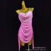 Trajes de Performance para Competição de Dança Latina 2025 Novo Vestido de Franja de Dança de Alta Qualidade Vestido Floral para Exame de Arte Solo