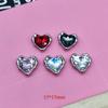 Accesorios de joyería sencillos con forma de corazón de diamantes de cristal y aleación que combinan con todo, accesorios para el cabello DIY, fundas para teléfono móvil, accesorios para zapatos con agujeros