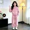 Conjunto de sudadera con capucha y pantalón jogger para niña con diseño estampado, nuevo conjunto casual deportivo infantil primavera/otoño 2026