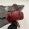 Bolsa de Mão Feminina Estilo Bowling 2025 Nicho Bolsa Transversal de Ombro Único Versão Coreana Bolsa Nova Moda Tendência Primavera-Verão