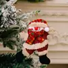 Acessórios para Árvore de Natal Boneco de Natal Velho Dançante Boneco de Neve Veado Urso Marionete de Pano Pequeno Presente Pendurado