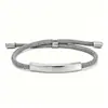 Pulsera de acero inoxidable con logo grabado transfronterizo de Amazon, pulsera de acero de titanio grabable con láser, pulsera tejida pequeña para regalo DIY
