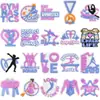 Nuevo estuche de teléfono deportivo broche pasador plano accesorio DIY decoración caricatura gimnasia PVC parche adhesivo suave