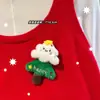2025 Nuevas Muñecas de Peluche de Dibujos Animados de Navidad Papá Noel Árbol de Navidad Reno Broche Colgante Accesorios