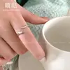 Anillo de Alas de Ángel de Plata S925 Xigu J0464 Estilo K Simple de Gama Alta Alas Abierto Ajustable Anillo