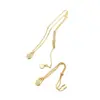 Joyería de Diseño Transfronteriza para Mujer, Accesorios de Collar de Gama Alta, Set de Pulsera y Cadena para Clavícula Mk Chapada en Cobre Oro Real, Estilo de Lujo Ligero