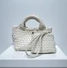Bolso de Cadena de Moda Transfronterizo Bolso Tejido a Mano Bolso Pequeño de Cesta de Verduras para Mujer Bolso de Hombro Han Feng Bolso Cruzado
