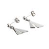 Pendientes stud geométricos de diamante elegantes y sencillos estilo coreano doble capa espejo personalidad Frescas cuentas redondas pendientes gorro niña