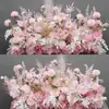 Arreglos Florales de Piso Grandes de Boda Estilo Nuevo, Decoraciones con Flores de Seda, Arreglos Florales de Eucalipto, Guía de Pasillo T-Stage Arte Floral de Boda