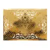 Lindo cartão de casamento com corte a laser, cartão de felicitações com envelope de renda estilo europeu, convite de casamento, cartão de felicitações de feriado, em estoque