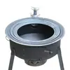 Fogão de Cozinha Móvel com Chapa de Aço Grossa, Fogareiro Grande de Ferro para Uso Externo para Cozinhar Frango, Fogareiro de Acampamento para Uso Doméstico Rural, Fogão a Lenha