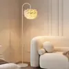 Luminária de chão de penas, personalizada para sala e quarto, luminária de chão estilo high-end com controle remoto regular, luminária de pé ambiente ao lado do sofá