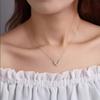 Colar V de prata esterlina S925 para mulheres, folheado a ouro 18k, temperamento vento frio, corrente para clavícula ins, presente de Dia dos Namorados, atacado
