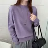 Suéter Feminino Macio e Aconchegante com Gola Meia-Alta 2026 Outono/Inverno Novo Peça Externa Solta Tricô Espessado Pulôver Camada Base Top