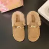 Pantuflas Peludas Slip-On, Zapatillas de Media Pantufla Peludas Perezosas con Punta Cerrada, Mocasines, Zapatos de Mujer, Birkenstocks de Otoño e Invierno, Zapatos Cálidos de Algodón
