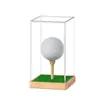 Soporte de Exhibición de Golf Transfronterizo Acrílico Transparente Base de Madera Caja de Colección de Souvenirs Caja de Exhibición Táctica de Béisbol