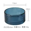 Portavelas redondo de cristal rojo muy atractivo para decoración del hogar, montaje de mesa, bodas y decoración de ambiente romántico azul verdoso