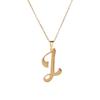 Personalidad Transfronteriza Europea y Americana Cuerpo de Paja Acero Inoxidable Colgante de 26 Letras Inglesas Collar de Acero de Titanio Joyería con Sentido del Diseño Nicho Femenino