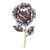 Venda Direta de Fábrica Novo Produto Transfronteiriço Dia dos Namorados Moda Broche de Flor Rosa Broche de Diamante de Luxo Leve Acessórios de Vestuário