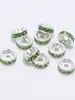 Chapado en oro oro 18K recubierto de oro color que retiene anillo de diamante microincrustado circón DIY pulsera collar espaciador rueda espaciadora cuentas