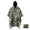 Nuevo impermeable exterior tipo capa, ligero y engrosado, portátil, adecuado para senderismo, montañismo, camping y pesca, con mangas y protección contra la lluvia