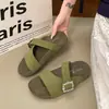Pantuflas Estilo Birkenstock con Pedrería para Mujer, de Moda para Figuras Pequeñas, Nuevo Modelo de Verano, Suela Suave que Aumenta la Altura, Sandalias de Deslizamiento con Hebilla 2026 de Suela Gruesa