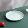 Prato de Osso Redondo de Palha de Trigo Prato de Osso para Mesa de Jantar Doméstica Prato Pequeno para Petiscos Frutas Frutas Secas Prato de Sobremesa