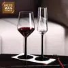 Taça de Vinho Preta Estilo Gravata Borboleta de Luxo Leve, Copo de Cristal para Restaurante, Taça para Harmonização de Casamento, Taça de Champagne Preta e Vermelha para Uso Doméstico