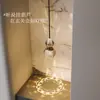 Luminária pendente de foyer estilo italiano Abóbora Dourada, altura ajustável, controlada por sensor, para decoração e ambiente de cabeceira do quarto