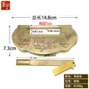 Cadeado e fechadura Ruyi Fechadura antiga Fechadura de bronze antiga Fechadura chinesa Fechadura de cobre estilo antigo Fechadura de ferrolho Abertura horizontal Fechadura de pendurar