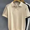 Nuevo Suéter Simple de Punto de Manga Corta con Cuello Solapa para Hombre Primavera/Verano 2026, Prendas de Punto de Color Sólido de Marca de Moda, Top para Hombre