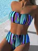 2027 Comercio Exterior Transfronterizo de Amazon Europeo y Americano Estampado de Leopardo Sexy de Moda Conjunto de Dos Piezas Traje de Baño para Vacaciones en la Playa