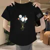 Ropa de Maternidad Diseño Femenino Blanco Nuevo Camiseta de Manga Corta Tipo Algodón Versátil Estilo Coreano Top Holgado Moda Capa Base