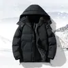 Chaqueta de Invierno Nueva Engrosada para Hombre con Capucha Abrigo de Algodón Hombres Jóvenes Estilo Coreano Chaqueta Acolchada de Moda Casual Cálida Plumón