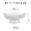Plato para Frutas Transparente de PET de Grado Alimenticio con Drenaje Plato para Frutas de Alto Pie Estilo Nórdico de Lujo Ligero Plato para Snacks Chapado en Oro con Tapa