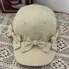 Gorra de béisbol fina de algodón suave con lazo lindo y rejuvenecedor para mujer, gorra transpirable con visera de pato para protección solar de primavera y verano, moderna