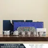 Set de Té Kung Fu de Alta Gama Plateado con Tetera y Tazas de Té Plateadas con Patrón Estilo Chino, Set de Té Portátil para Viaje, Regalo Souvenir