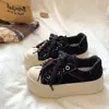 Zapatillas de plataforma retro con cuentas para mujer, nueva colección de otoño 2026, mocasines casuales versátiles, zapatos deportivos que aumentan la altura