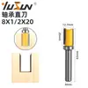 Yusheng 8x 1/2 rodamiento fresa recta 4 piezas fresa para carpintería 8-mango rodamiento fresa de recorte cabezal de fresa recta de doble filo